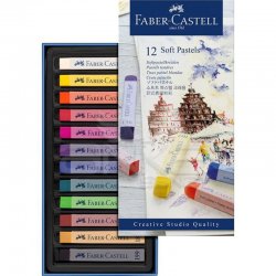 Faber Castell - Faber Castell Creative Studio Toz Pastel Boya (Soft) 12 Renk Tam Boy