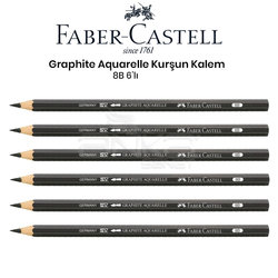 Faber Castell - Faber Castell Graphite Aquarelle Kurşun Kalem 8B 6 ADET