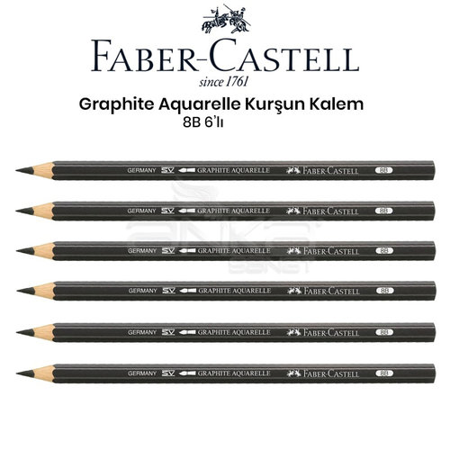 Faber Castell Graphite Aquarelle Kurşun Kalem 8B 6 ADET