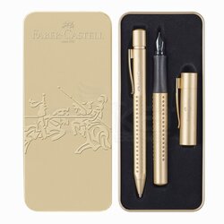 Faber Castell Grip Dolma ve Tükenmez Kalem Seti Gold Edition 201625 - Thumbnail