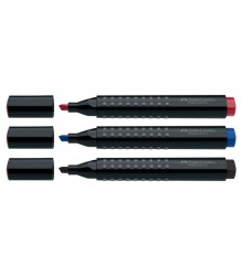 Faber Castell - Faber Castell Grip Permanent Marker Kesik Uç (1)