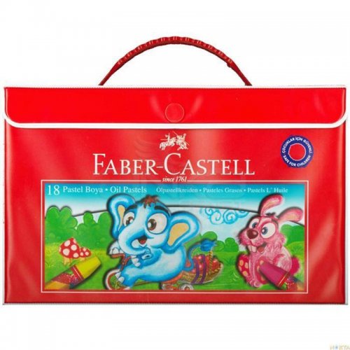 Faber Castell Pastel Boya Plastik Çantalı 18 Renk 125119