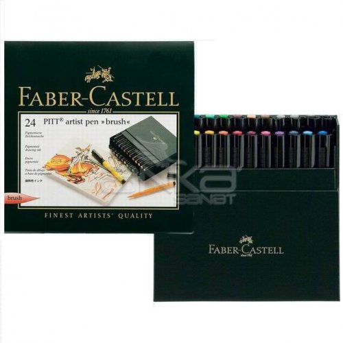Faber Castell Pitt Artist Pens Brush Marker 24lü Set Studio Box