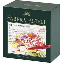 Faber Castell - Faber Castell Pitt Artist Pens Brush Marker 48li Set Studio Box (1)