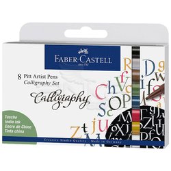 Faber Castell - Faber Castell Pitt Artist Pens Calligraphy Seti 8li 167508