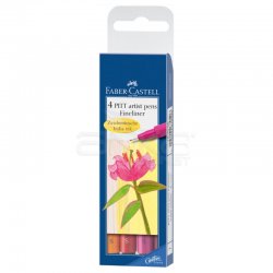 Faber Castell - Faber Castell Pitt Artist Pens Fineliner 4lü Çizim Kalemi Sıcak Tonlar 167005