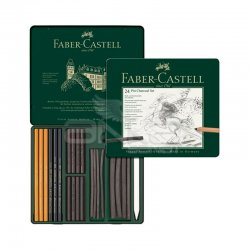 Faber Castell Pitt Charcoal Set 24lü - Thumbnail