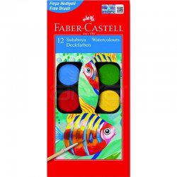 Faber Castell - Faber Castell Sulu Boya 12li Küçük Boy 5292 125011