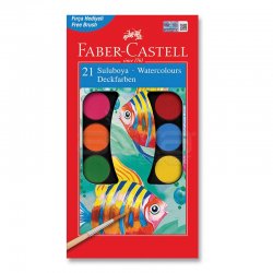 Faber Castell - Faber Castell Sulu Boya 21li Büyük Boy 5292 125021