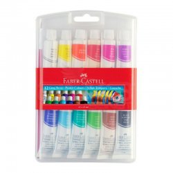 Faber Castell - Faber Castell Tüp Guaj Boya 12ml 12li 5170 121011