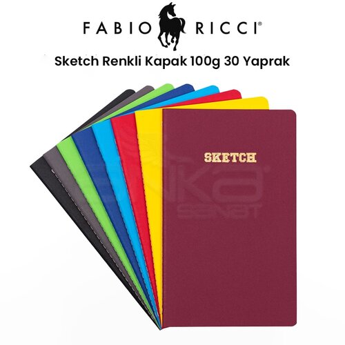 Fabio Ricci Sketch Renkli Esnek Kapak Çizim Defteri 100g 30 Yaprak