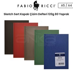 Fabio Ricci - Fabio Ricci Sketch Sert Kapak Çizim Defteri 120g 80 Yaprak