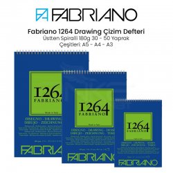 Fabriano - Fabriano 1264 Drawing Paper Çizim Defteri Üstten Spiralli 180g