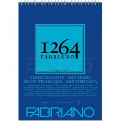 Fabriano 1264 Mix Media Çok Amaçlı Çizim Defteri Üstten Spiralli 300g - Thumbnail