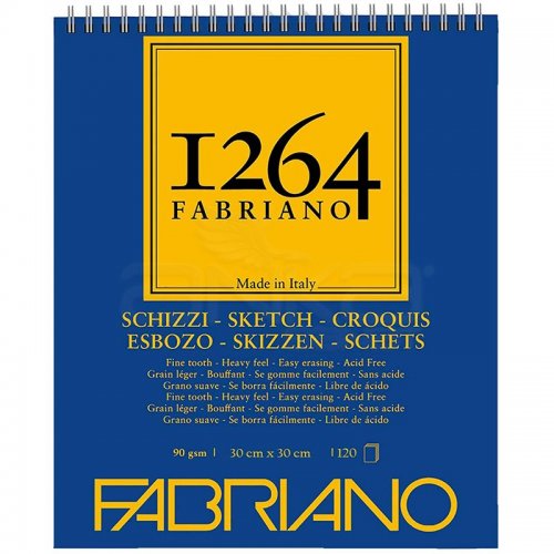 Fabriano 1264 Sketch Paper Eskiz Defteri Üstten Spiralli 90g