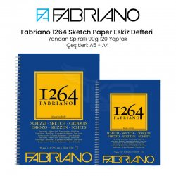 Fabriano - Fabriano 1264 Sketch Paper Eskiz Defteri Yandan Spiralli 90g