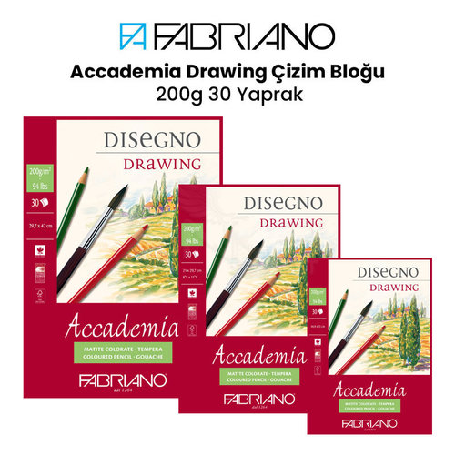 Fabriano Accademia Drawing Çizim Bloğu 200g 30 Yaprak