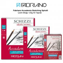 Fabriano - Fabriano Accademia Sketching Spiralli Çizim Bloğu 120g 50 Yaprak