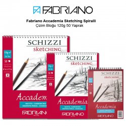 Fabriano - Fabriano Accademia Sketching Spiralli Çizim Bloğu 120g 50 Yaprak