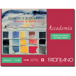 Fabriano Maxi Blocco Accademia Watercolor Sulu Boya Blok 27x35cm 240g 100 Yaprak - Thumbnail