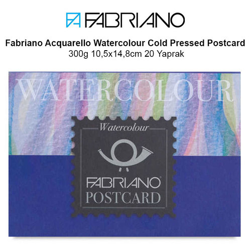 Fabriano Acquarello Watercolour Cold Pressed Postcard 300g 10,5x14,8cm 20 Yaprak