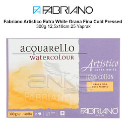 Fabriano - Fabriano Artistico Extra White Grana Fina Cold Pressed 300g 12,5x18cm 25 Yaprak