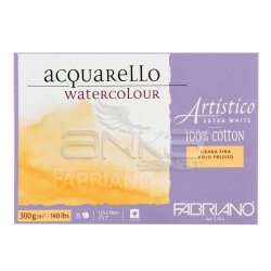Fabriano Artistico Extra White Grana Fina Cold Pressed 300g 12,5x18cm 25 Yaprak - Thumbnail