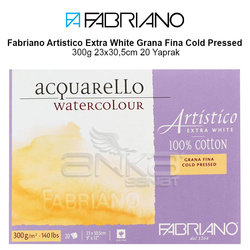 Fabriano Artistico Ext.White ince gren Cold Pres.300g 23x30,5cm 20 Yaprak - Thumbnail