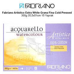 Fabriano Artistico Ex. White ince gren Cold Prs. 300g 35,5x51cm 15 Yaprak - Thumbnail