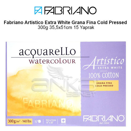 Fabriano Artistico Ex. White ince gren Cold Prs. 300g 35,5x51cm 15 Yaprak