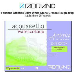 Fabriano - Fabriano Artistico Extra White Grana Grossa Rough 300g 12,5x18cm 25 Yaprak