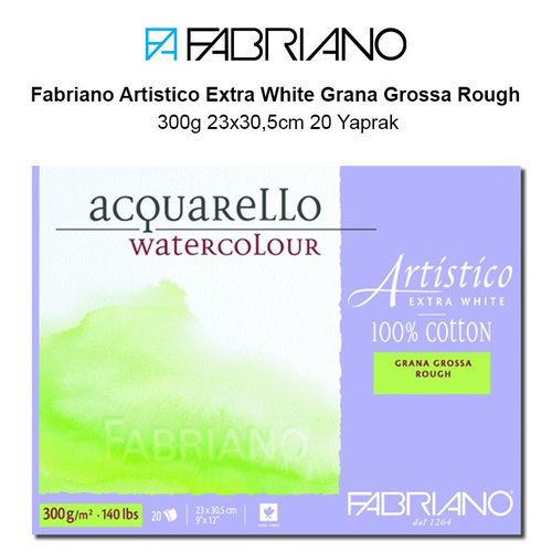 Fabriano Artistico Extra White Grana Grossa Rough 300g 23x30,5cm 20 Yaprak