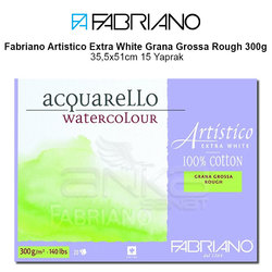 Fabriano Artistico Extra White Grana Grossa Rough 300g 35,5x51cm 15 Yaprak - Thumbnail