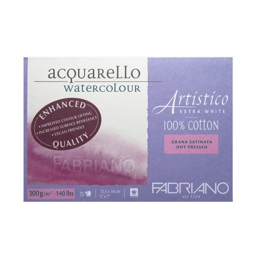 Fabriano Artistico Extra White 300g 12,5x18cm 25 Yaprak Hot Press