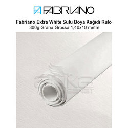 Fabriano Ex. White Rulo Sulu Boya Kağıdı 300g grana grossa 1,40x10 metre - Thumbnail
