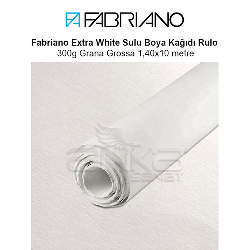 Fabriano Ex. White Rulo Sulu Boya Kağıdı 300g grana grossa 1,40x10 metre