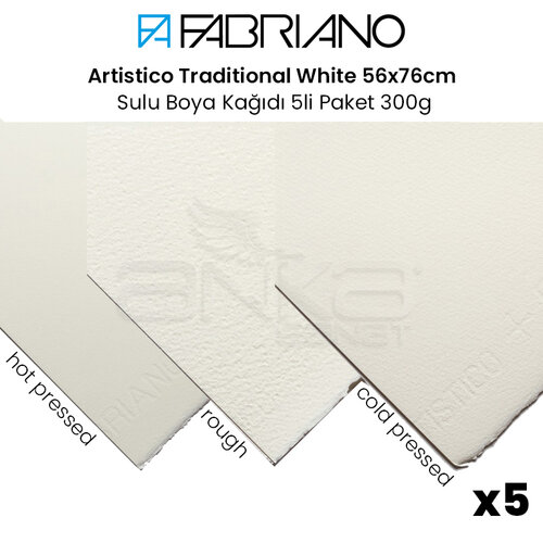 Fabriano Artistico Traditional White 56x76cm Sulu Boya Kağıdı 5li Paket 300g