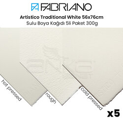 Fabriano - Fabriano Artistico Traditional White 56x76cm Sulu Boya Kağıdı 5li Paket 300g