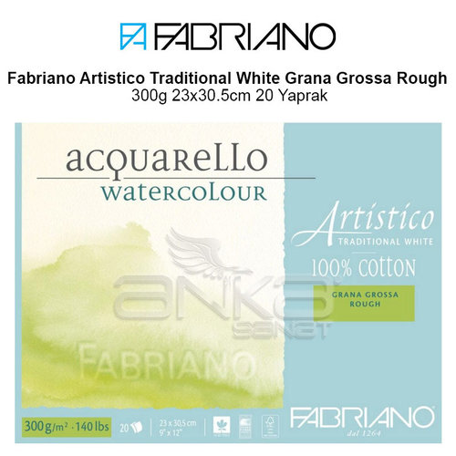 Fabriano Artistico Trad. White GG Rough 300g 23x30.5cm 20 Yaprak