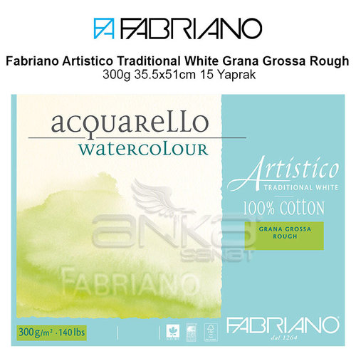 Fabriano Artistico Traditional White Grana Grossa Rough 300g 35.5x51cm 15 Yaprak