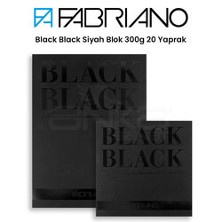 Fabriano - Fabriano Black Black Siyah Blok 300g 20 Yaprak