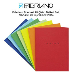 Fabriano - Fabriano Bouquet 7li Çizim Defteri Seti 10x14cm 40 Yaprak-57001014