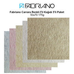 Fabriano - Fabriano Carrara Renkli Fil Kağıdı 5′li Paket 50x70 175g