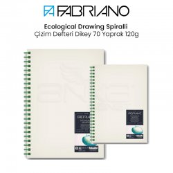 Fabriano - Fabriano Ecological Drawing Spiralli Çizim Defteri Dikey 70 Yaprak 120g