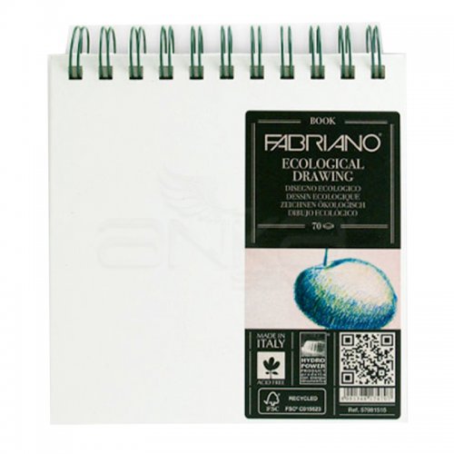 Fabriano Ecological Drawing Spiralli Çizim Defteri Kare 70 Yaprak 120g