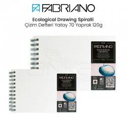 Fabriano - Fabriano Ecological Drawing Spiralli Çizim Defteri Yatay 70 Yaprak 120g