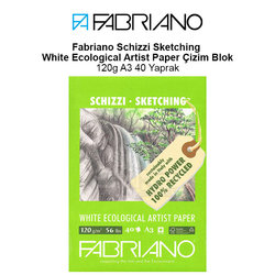 Fabriano - Fabriano Schizzi Sketching White Ecological Artist Paper Çizim Blok 120g A3 40 Yaprak