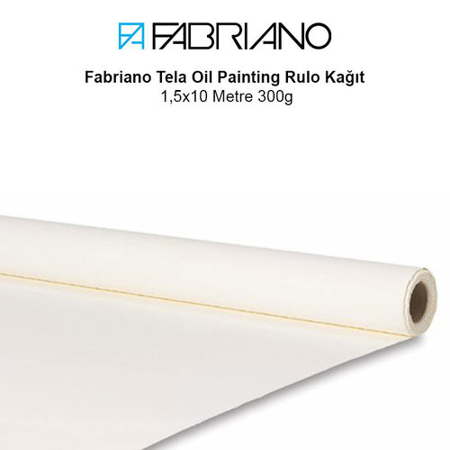 Fabriano Tela Rulo Oil Painting Kağıt 1,5x10 Metre 300g