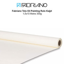 Fabriano - Fabriano Tela Rulo Oil Painting Kağıt 1,5x10 Metre 300g