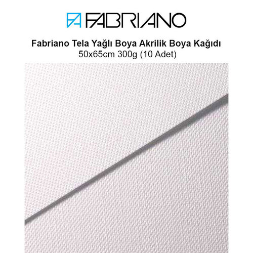 Fabriano Tela Yağlı Boya Akrilik Boya Kağıdı 50x65cm 300g (10 Adet)